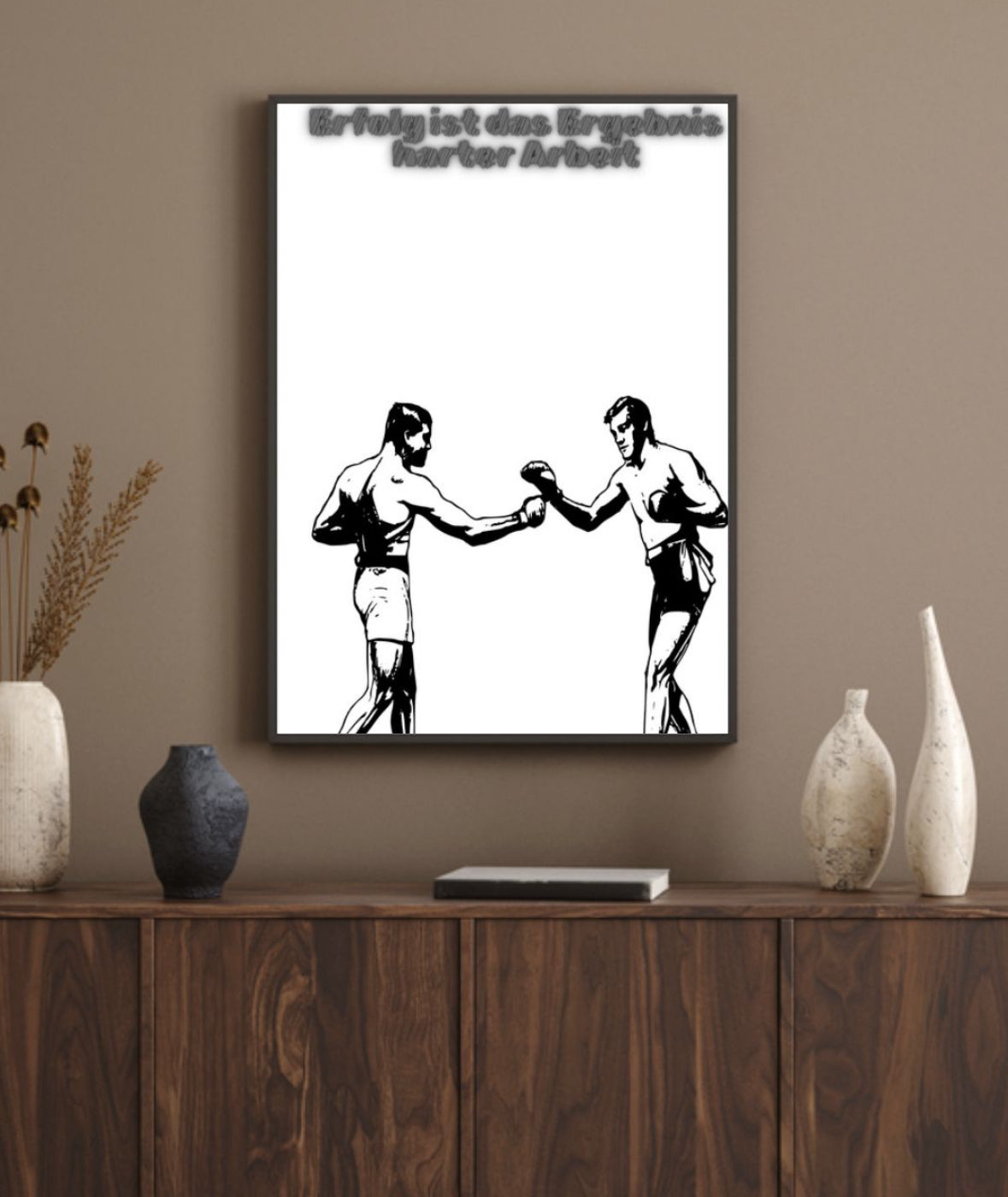 Erfolg durch harte Arbeit – Boxbild { 3D }