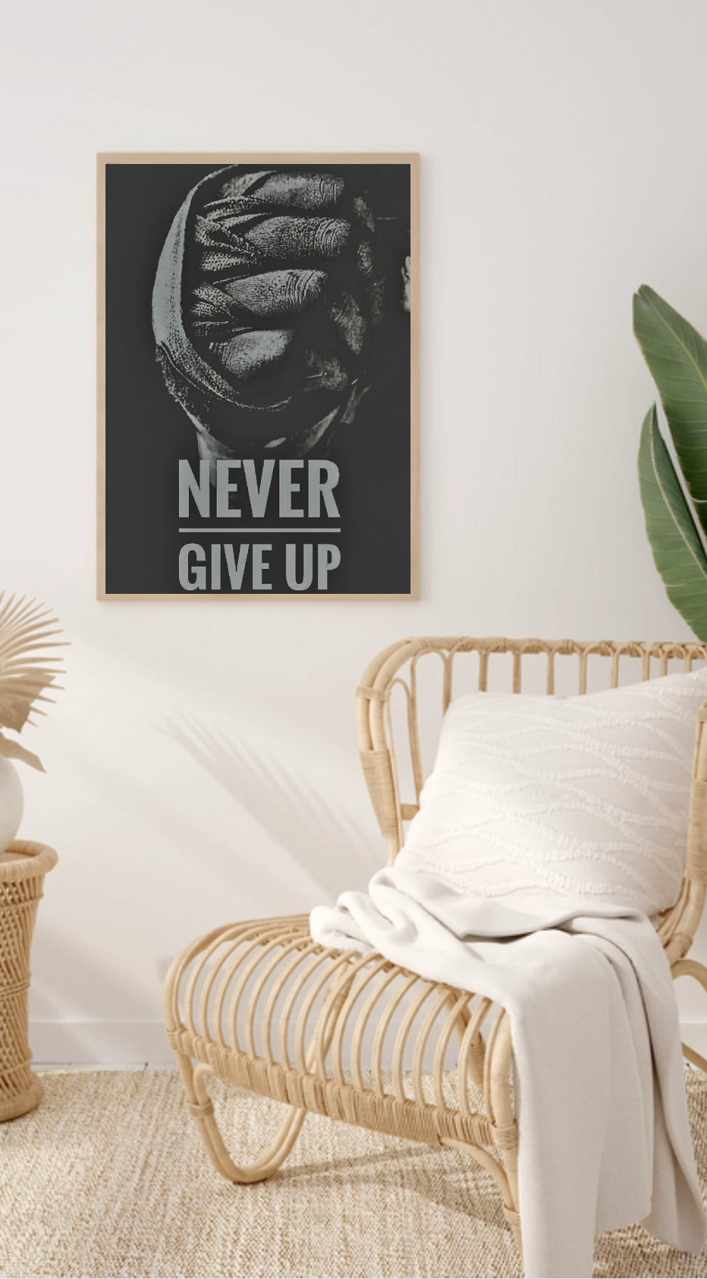 Never give up -Bild