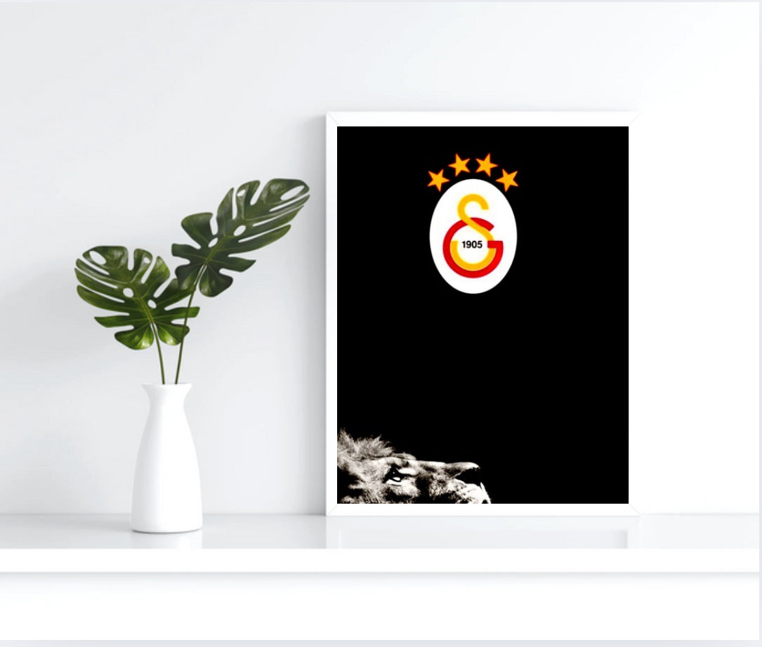 Das Galatasaray-Bild zeigt die Hälfte eines Löwens ( Schwarz )